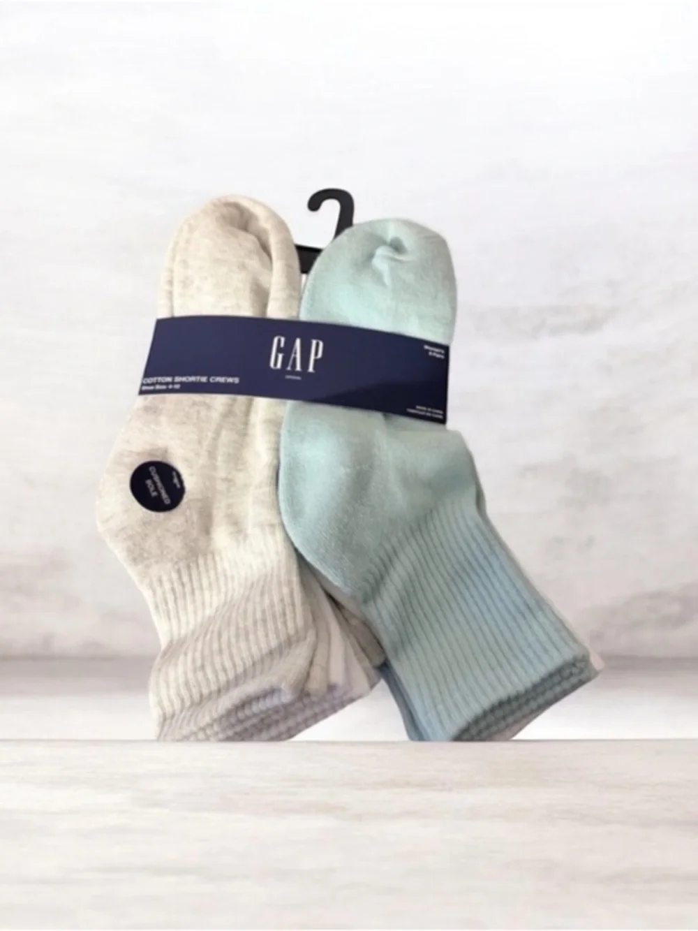 GAP women Cotton  Shortie Crews cushion sole 6 pairs